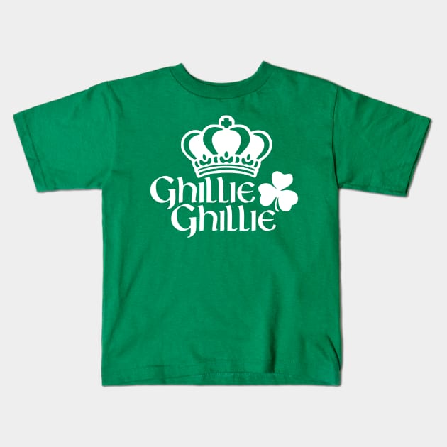 Ghillie Ghillie! Kids T-Shirt by IrishDanceShirts